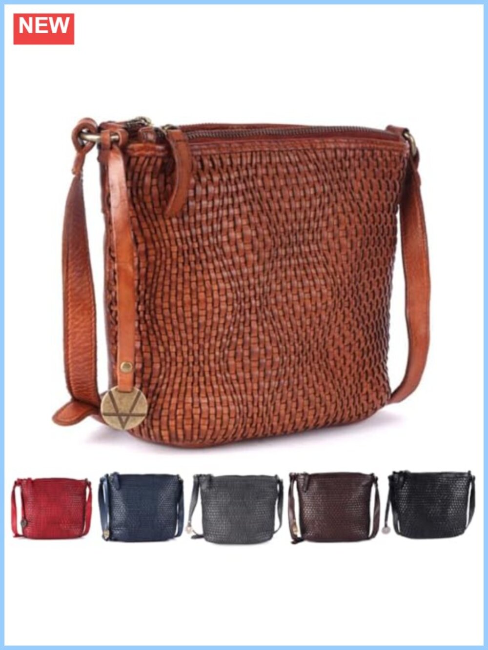 Genuine Leather Crossbody Sling Bag for Women Vintage Adjustable Strap